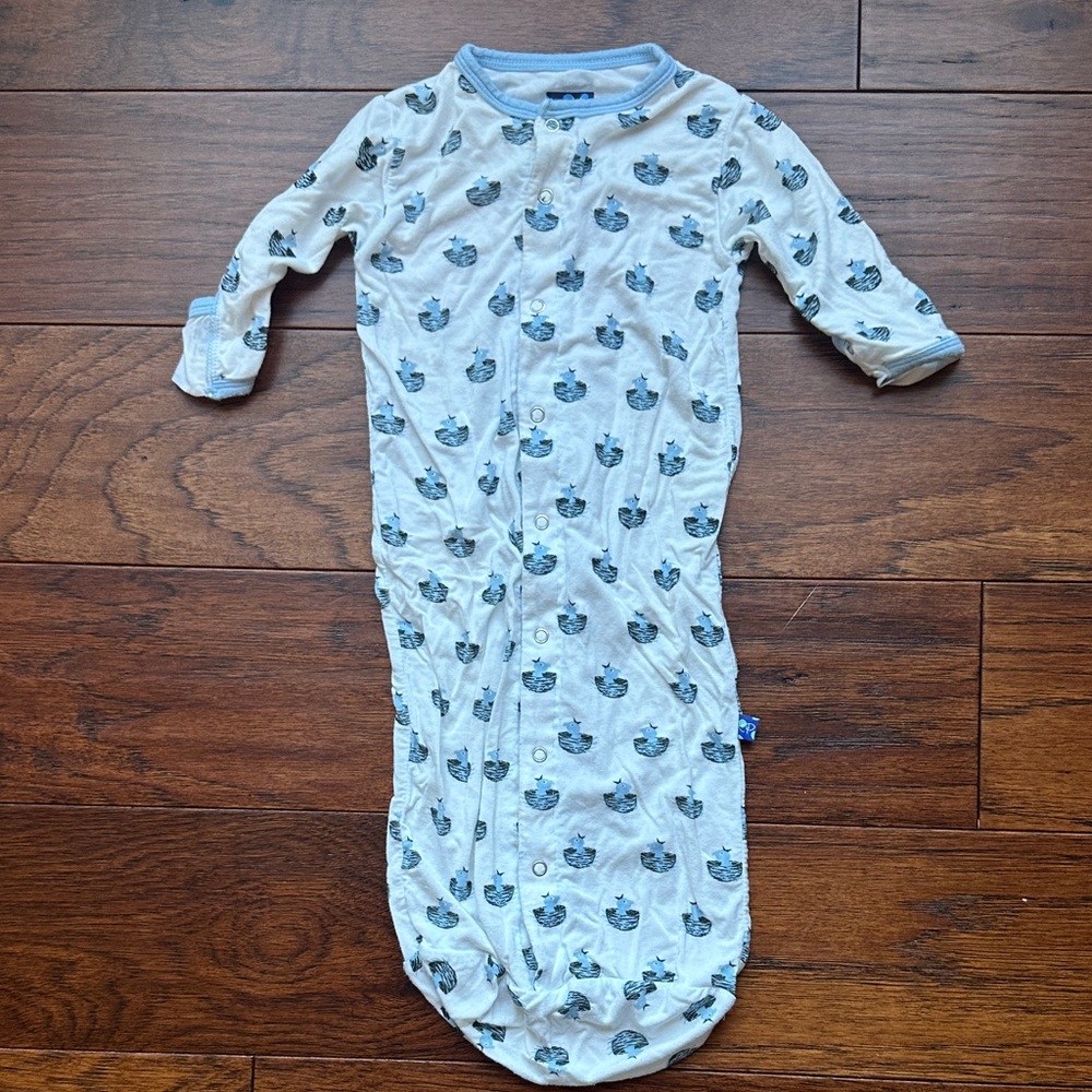 Kickee Pants Baby Blue Printed Sleep Gown